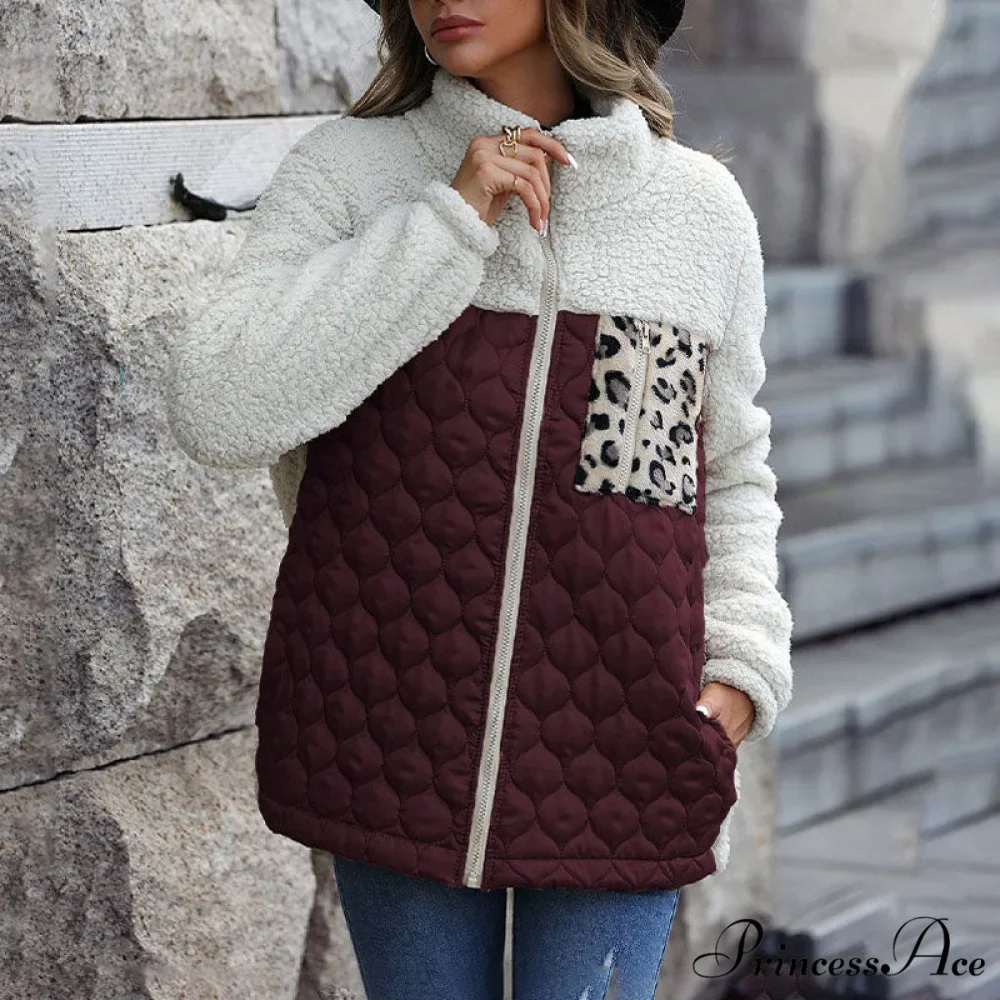 Warm Plush Patchwork Coat - Image 26