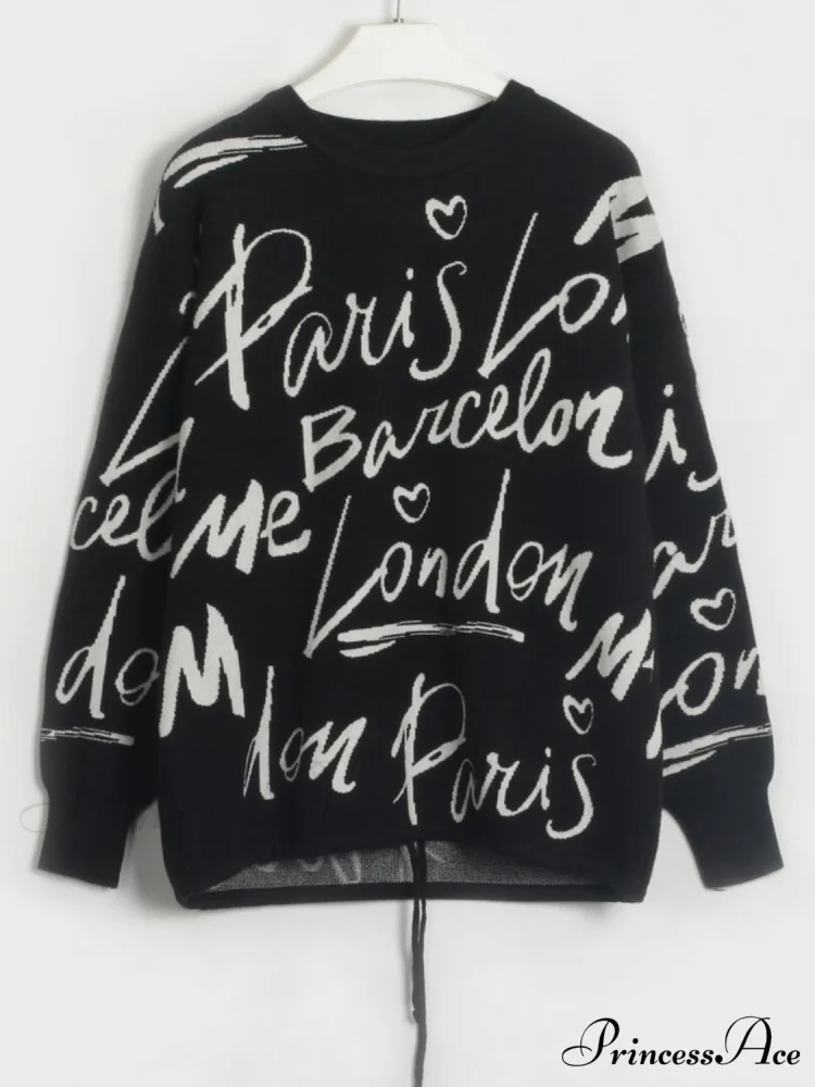 Drawstring Round Neck Sweater - Image 5