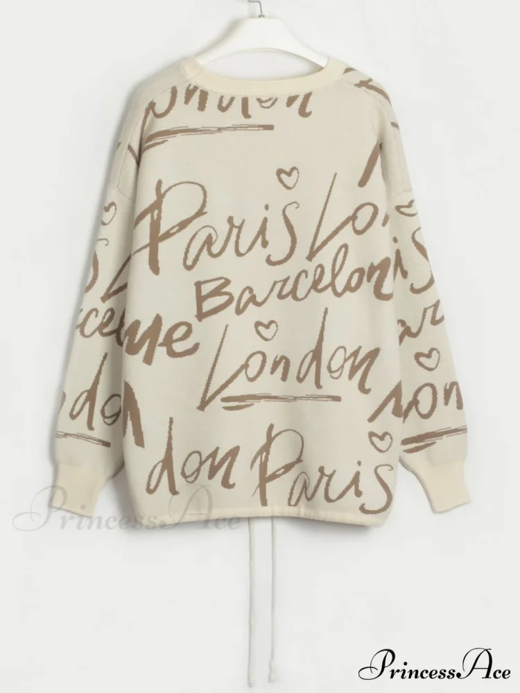 Drawstring Round Neck Sweater - Image 8