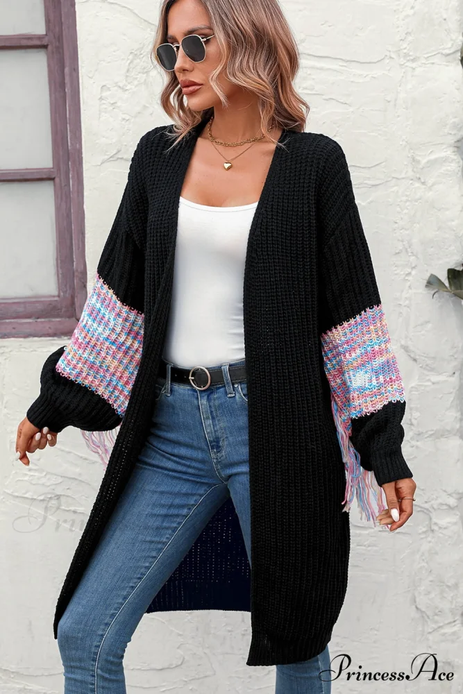 Dropped Fringe Cardigan Arm with Shoulder - Image 10