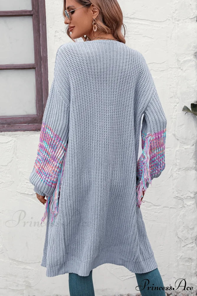 Dropped Fringe Cardigan Arm with Shoulder - Image 2