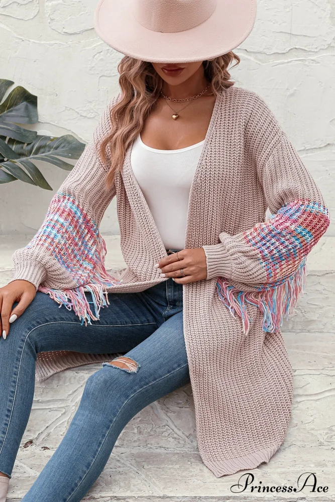 Dropped Fringe Cardigan Arm with Shoulder - Image 6