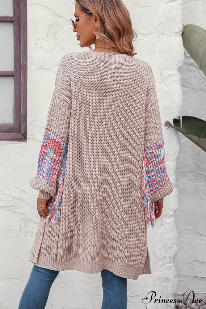 Dropped Fringe Cardigan Arm with Shoulder - Image 7