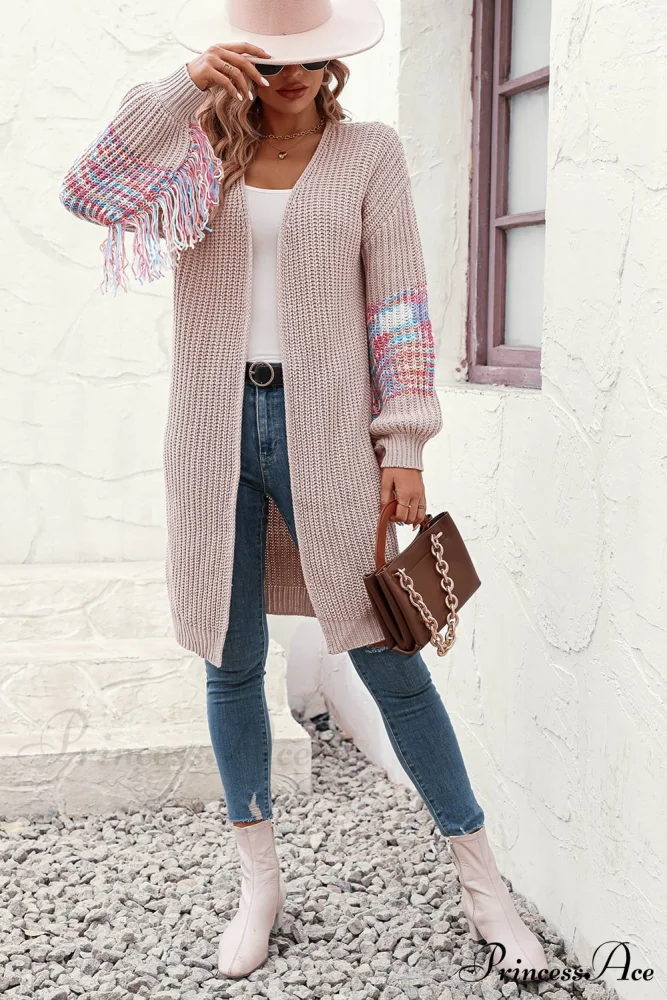 Dropped Fringe Cardigan Arm with Shoulder - Image 8