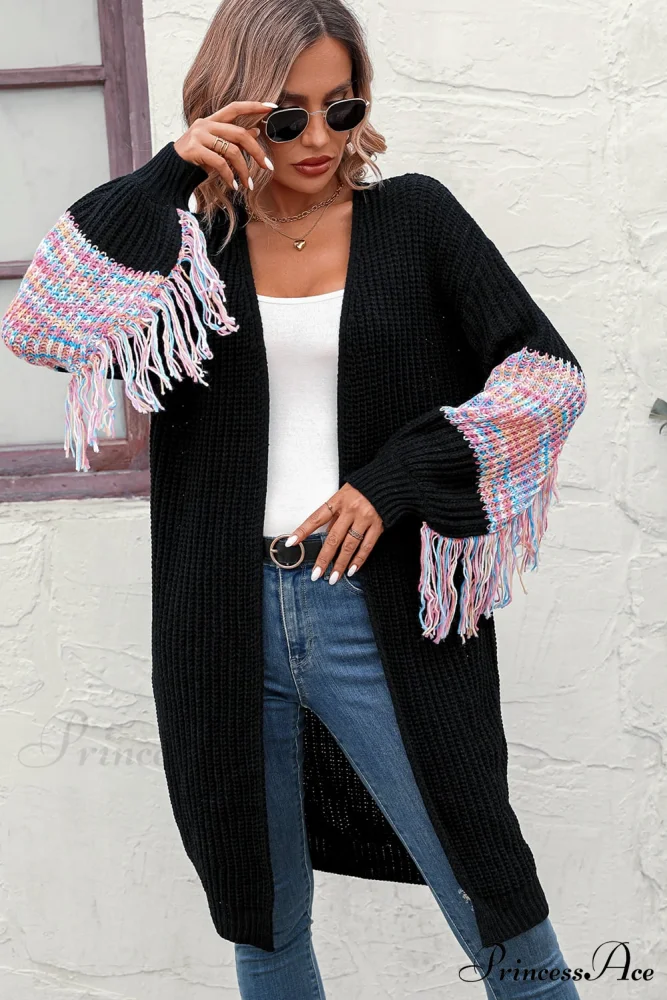 Dropped Fringe Cardigan Arm with Shoulder - Image 9