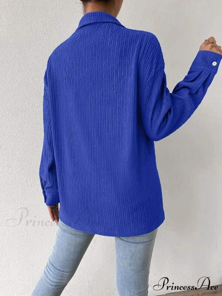 Jacket Blouse Drop with Textured Shoulder - Image 10