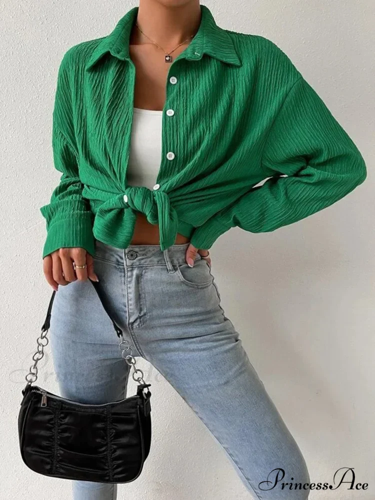 Jacket Blouse Drop with Textured Shoulder - Image 11