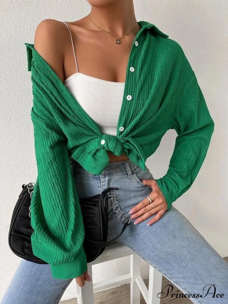 Jacket Blouse Drop with Textured Shoulder - Image 13