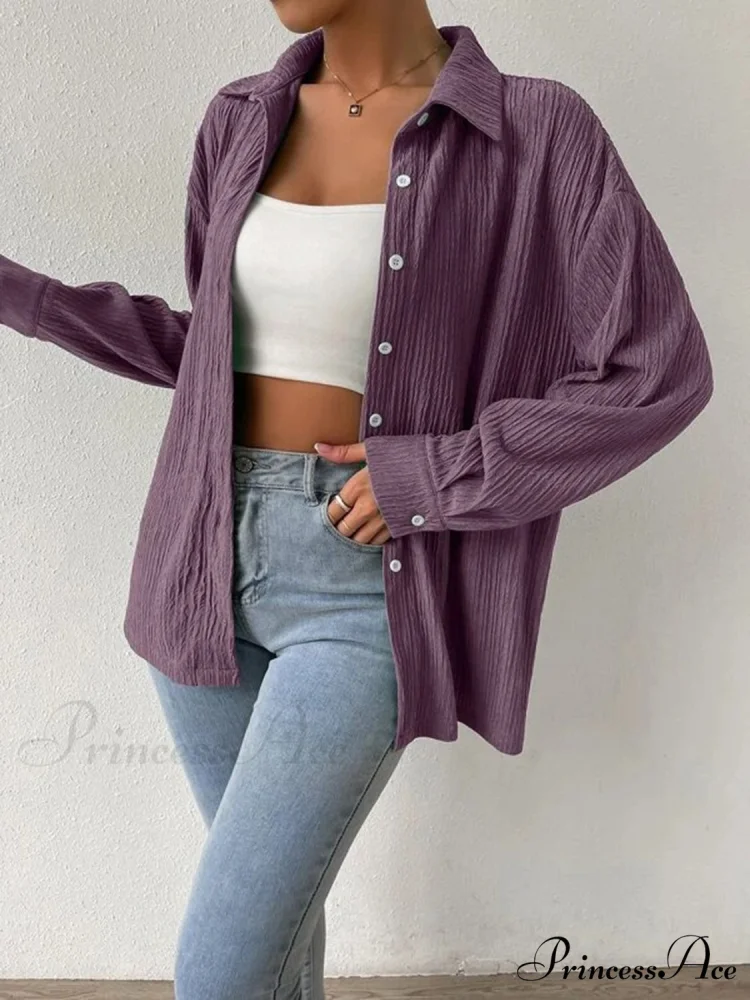 Jacket Blouse Drop with Textured Shoulder - Image 15