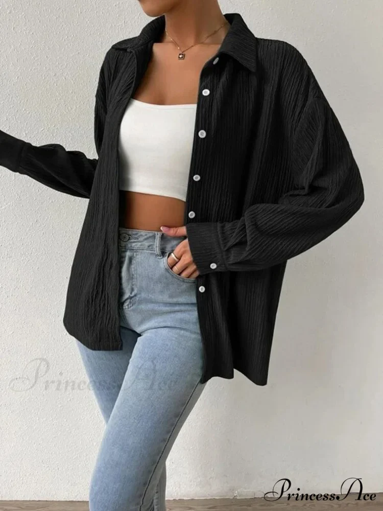 Jacket Blouse Drop with Textured Shoulder - Image 5