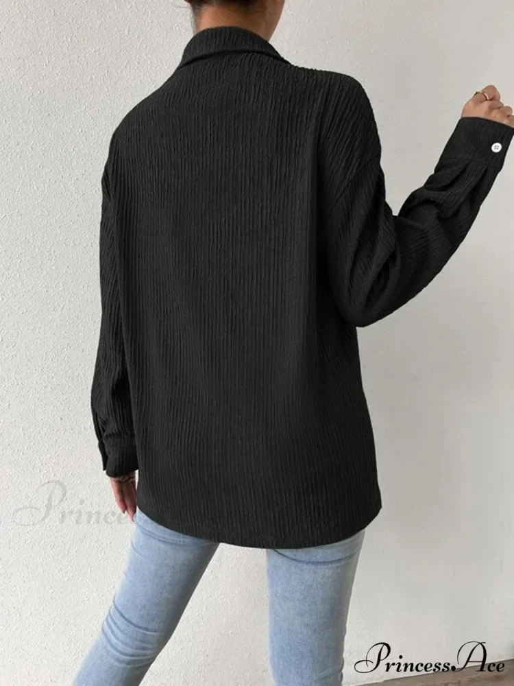 Jacket Blouse Drop with Textured Shoulder - Image 6
