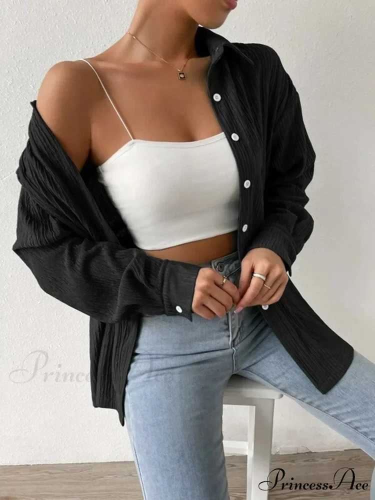Jacket Blouse Drop with Textured Shoulder - Image 7