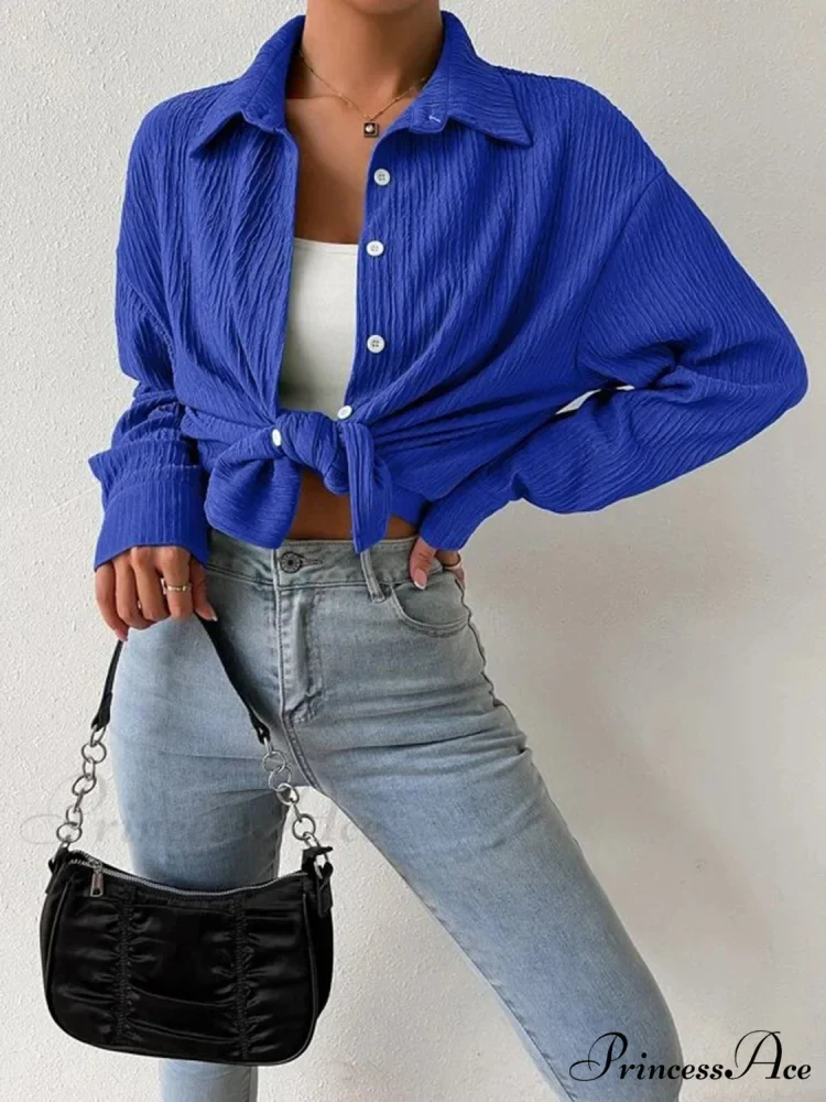 Jacket Blouse Drop with Textured Shoulder - Image 8