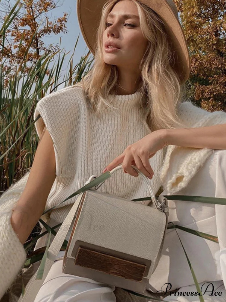 Turtleneck Color Solid Short-Sleeved Sweater Top - Image 11