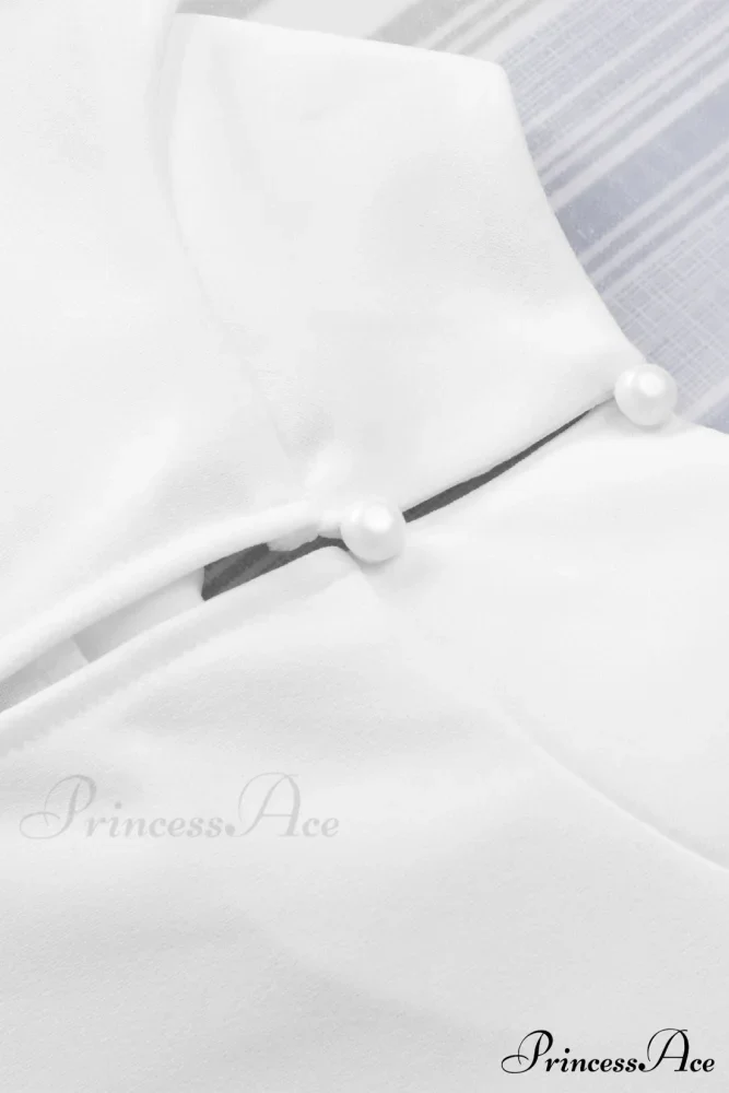 White Mock Sleeveless Solid Neck Top - Image 15