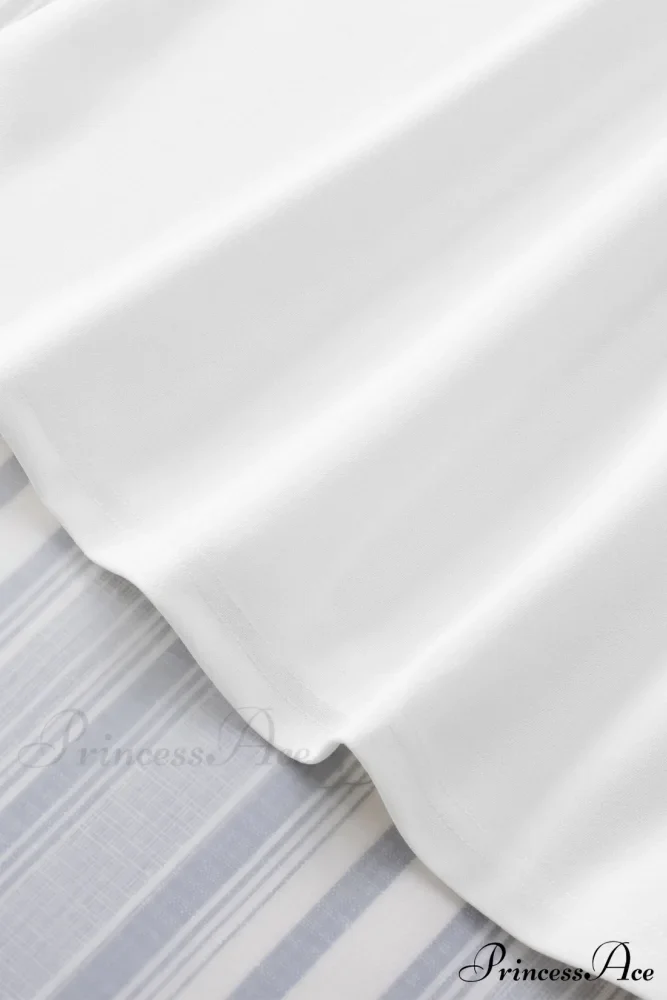 White Mock Sleeveless Solid Neck Top - Image 18