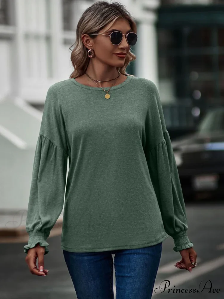 with Neck Dropped Flounce Round Arm and T-Shirt Shoulder - Image 5