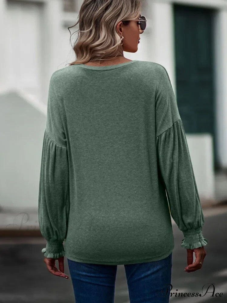 with Neck Dropped Flounce Round Arm and T-Shirt Shoulder - Image 6