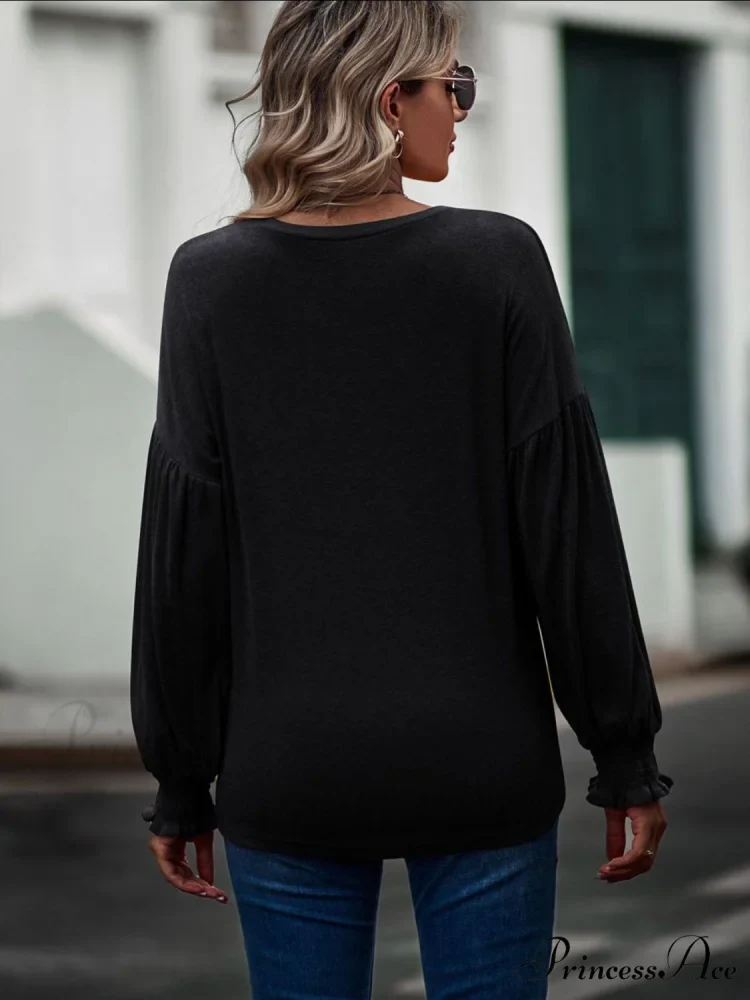 with Neck Dropped Flounce Round Arm and T-Shirt Shoulder - Image 9