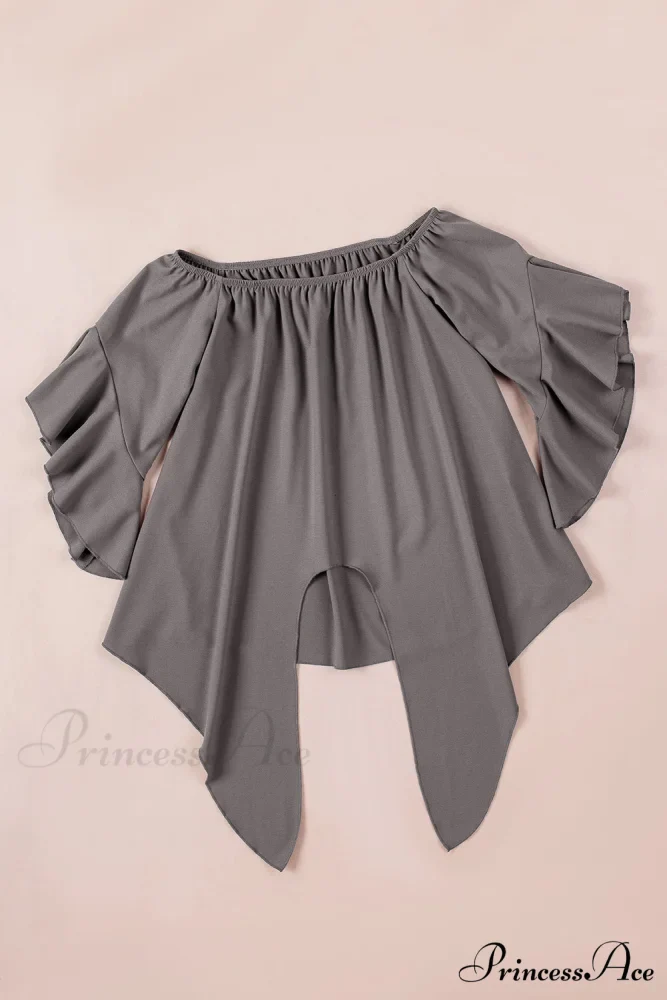 Off-Shoulder Blouse Tie with Hem - Image 10
