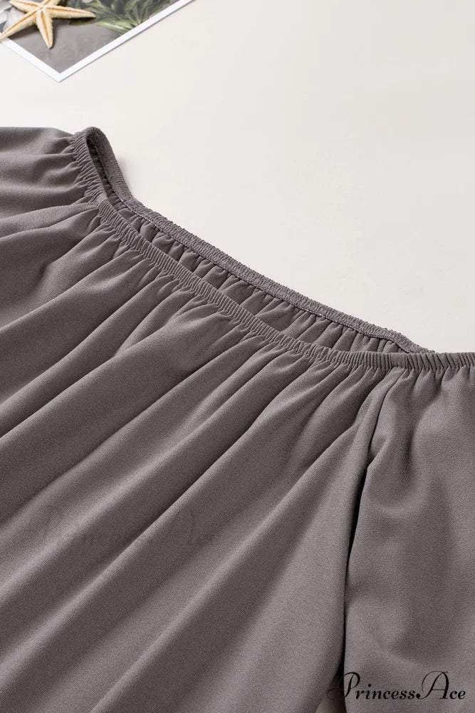 Off-Shoulder Blouse Tie with Hem - Image 5