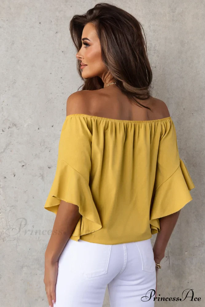 Off-Shoulder Blouse Tie with Hem - Image 9