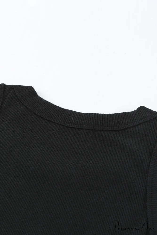 Ribbed Black Tank Top - Image 13