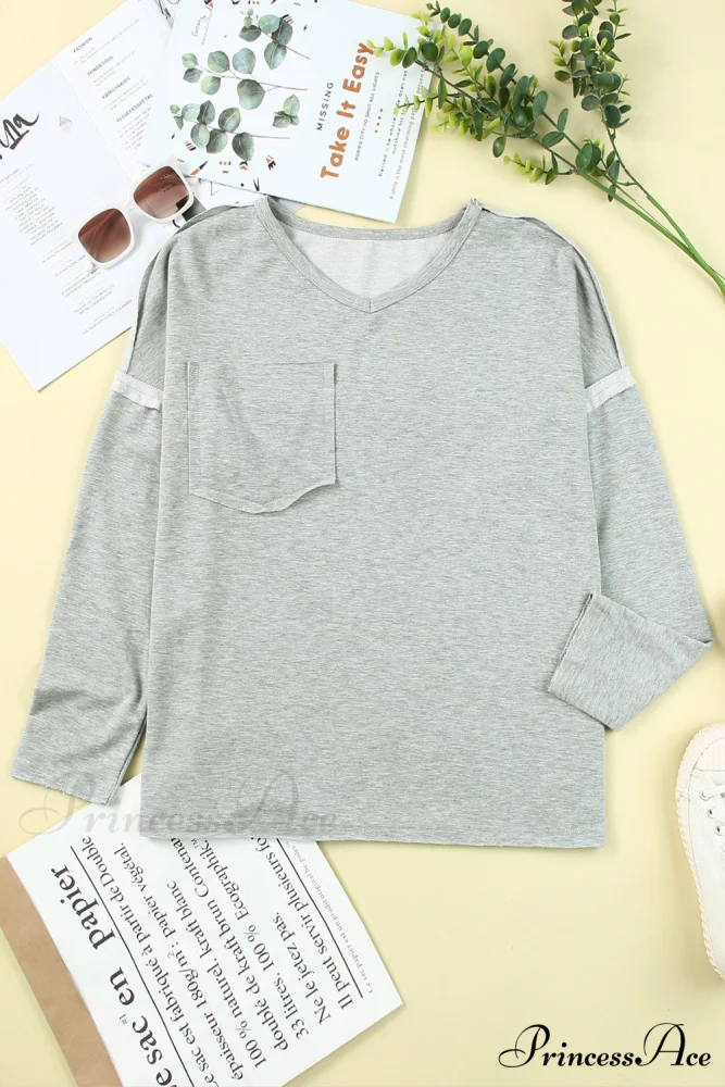 with - Arm Oversized Top Pockets Drop Gray - Image 13