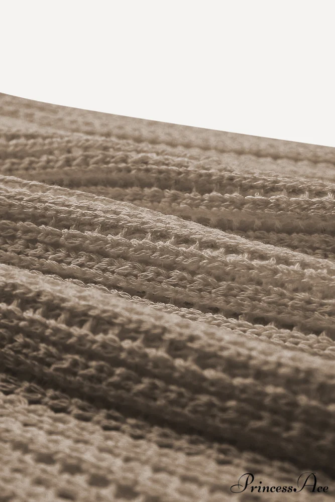in V Knit Top Neck Tank Khaki - Image 8