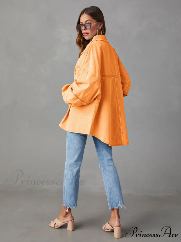 with Raw Jacket Dropped Hem Shoulder - Image 12
