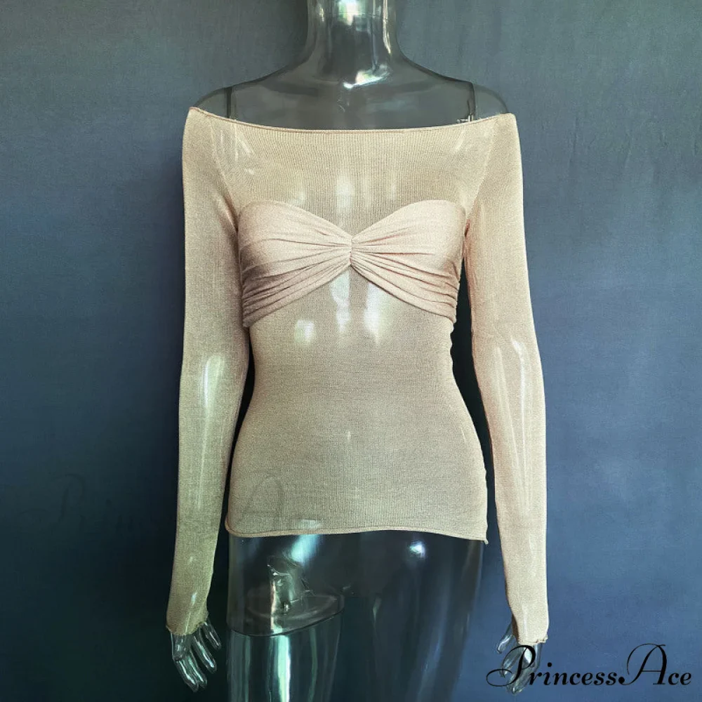 Lightweight T-Shirt Fashion See-Through Neck Women's Top - Image 6