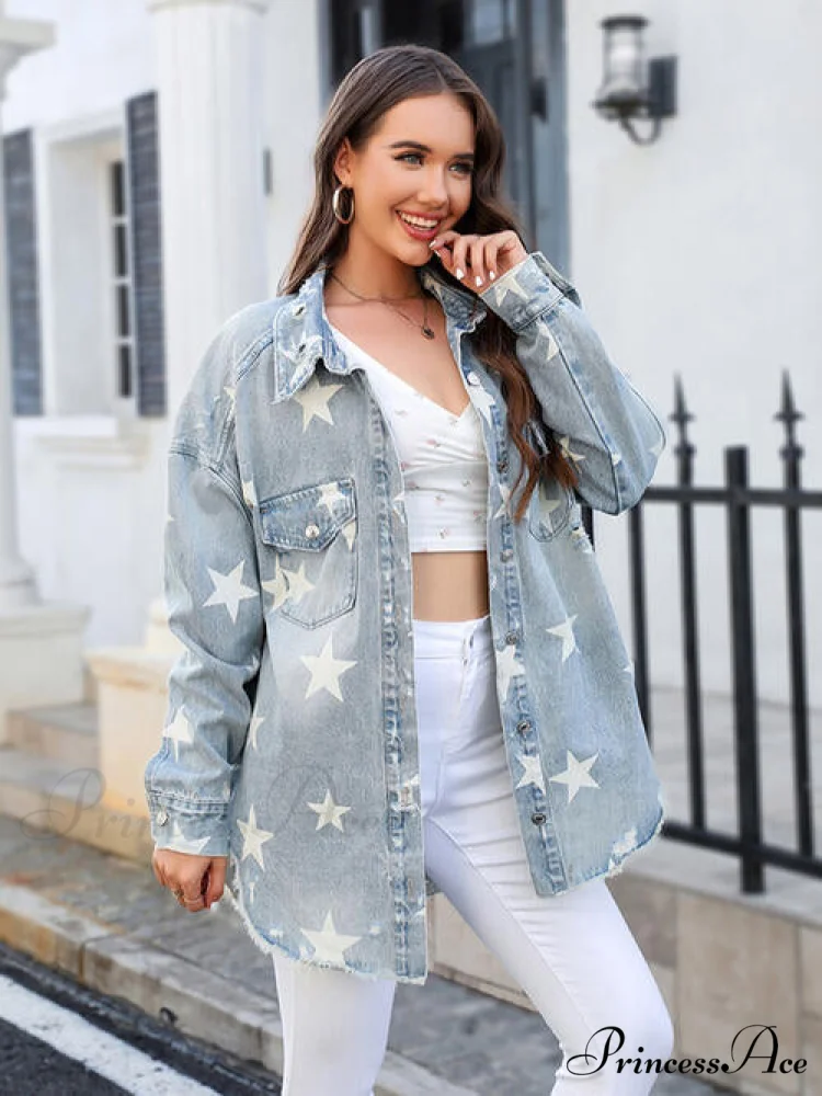 Star Jacket with Denim Pockets - Image 4