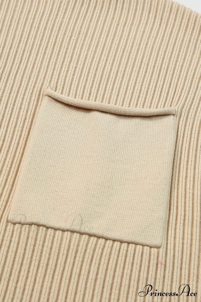 Arm Oatmeal Brief Knit Patch Ribbed with Sweater Pocket - Image 10