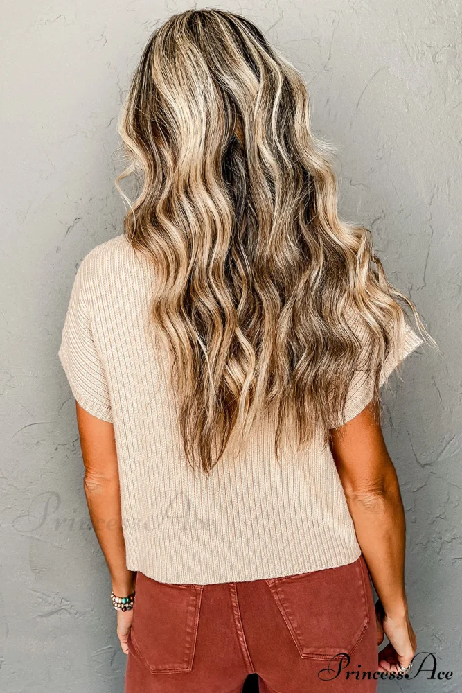 Arm Oatmeal Brief Knit Patch Ribbed with Sweater Pocket - Image 2