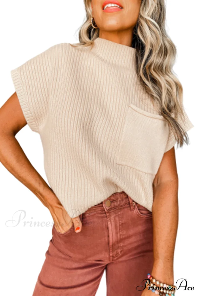 Arm Oatmeal Brief Knit Patch Ribbed with Sweater Pocket - Image 6
