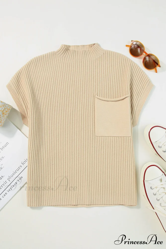Arm Oatmeal Brief Knit Patch Ribbed with Sweater Pocket - Image 7
