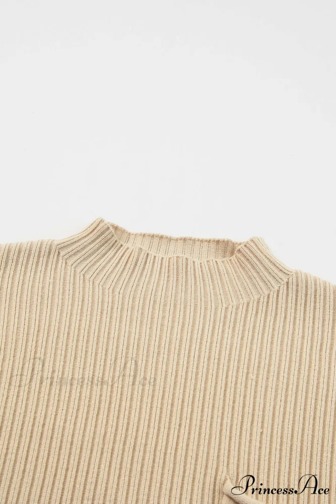 Arm Oatmeal Brief Knit Patch Ribbed with Sweater Pocket - Image 9