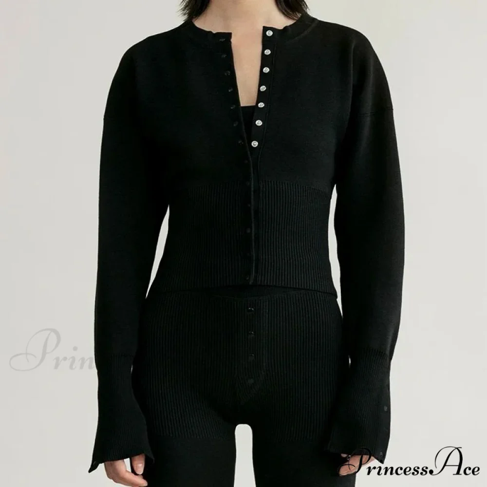 Sexy Women's Button Cardigan Sweater - Image 4