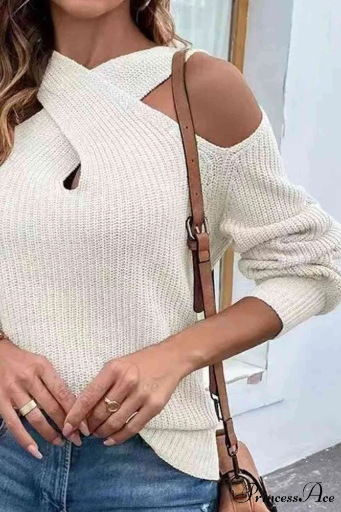 Crisscross Cold-Shoulder Sweater - Image 10