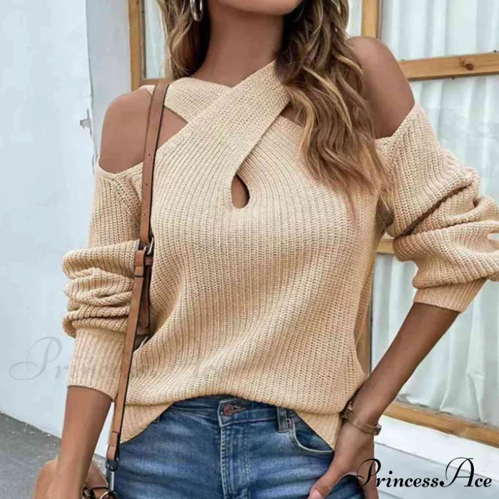 Crisscross Cold-Shoulder Sweater - Image 3
