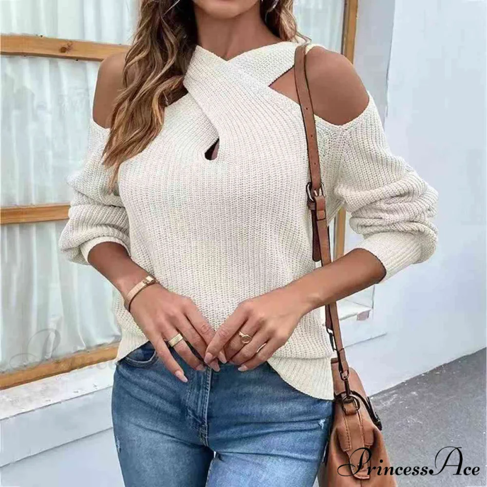 Crisscross Cold-Shoulder Sweater - Image 9
