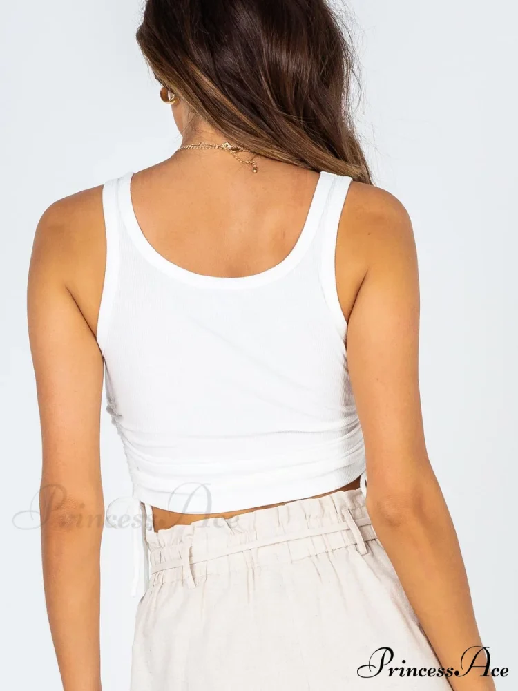 with Tank Round Neck Ruched Drawstring - Image 5