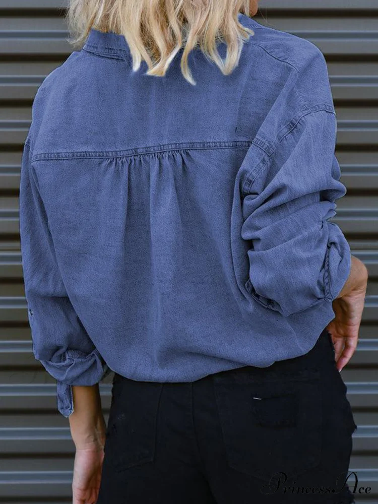 Top with Tie Denim Detail - Image 6