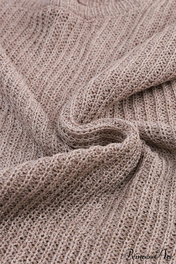 Low Dolman Slouchy High Gray Arm Sweater - Image 12