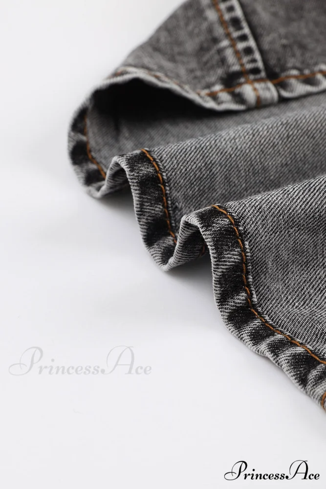 Denim - Jacket Puff Button-Up Arm Black - Image 11