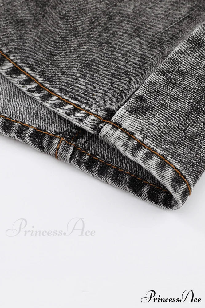 Denim - Jacket Puff Button-Up Arm Black - Image 6