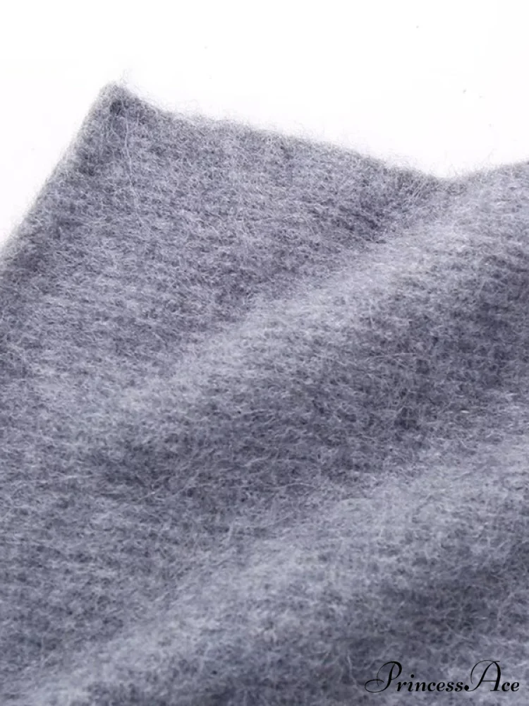 Knitted for Sweater Asymmetrical Arm Long Top Women - Image 4