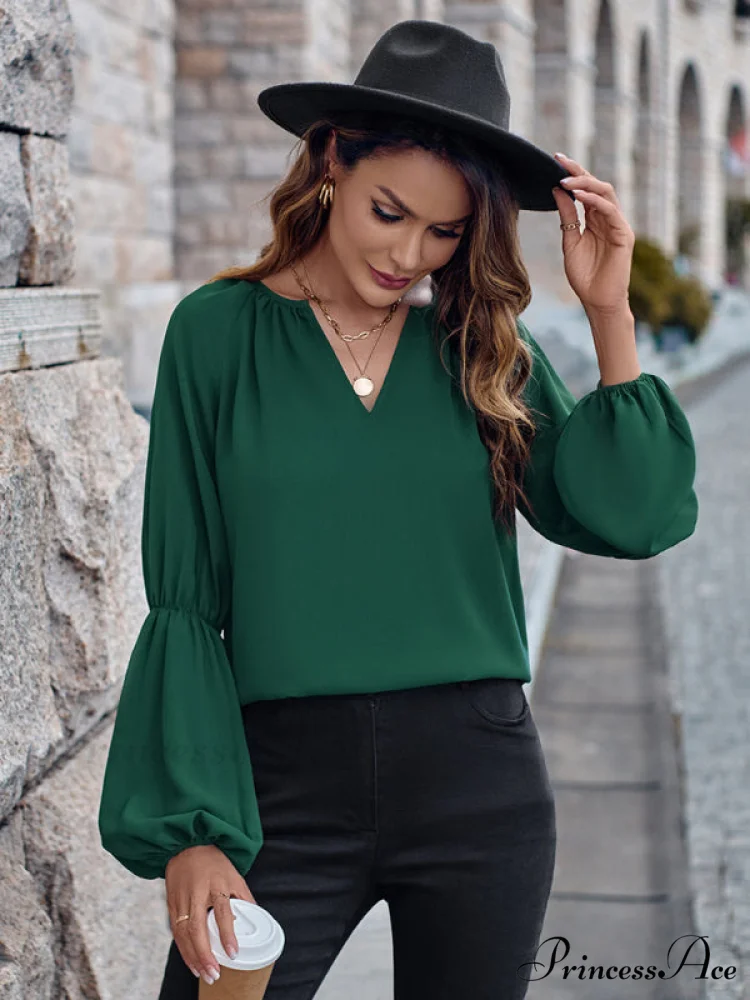 women's autumn casual tops and for V-neck loose winter - Image 12