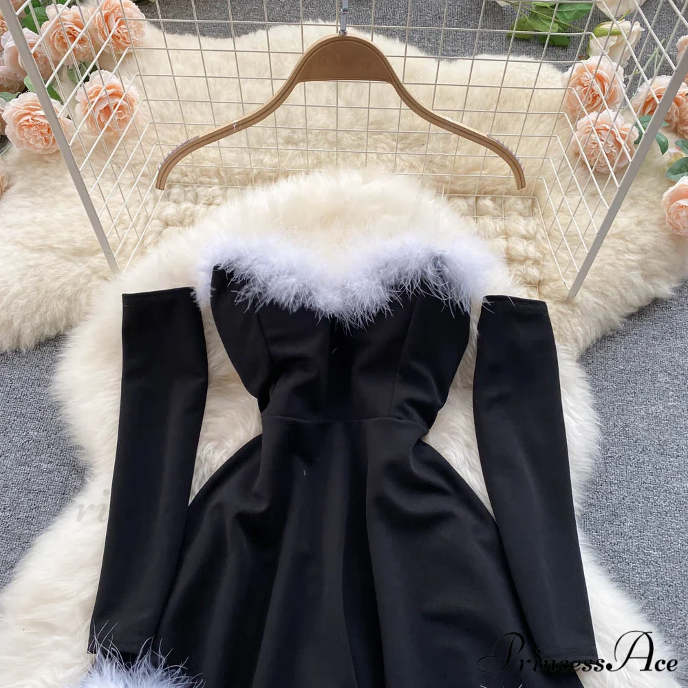 Gown Red for Backless Furry Strapless Elegant - Women Party New Year/Christmas/Femme - Image 24