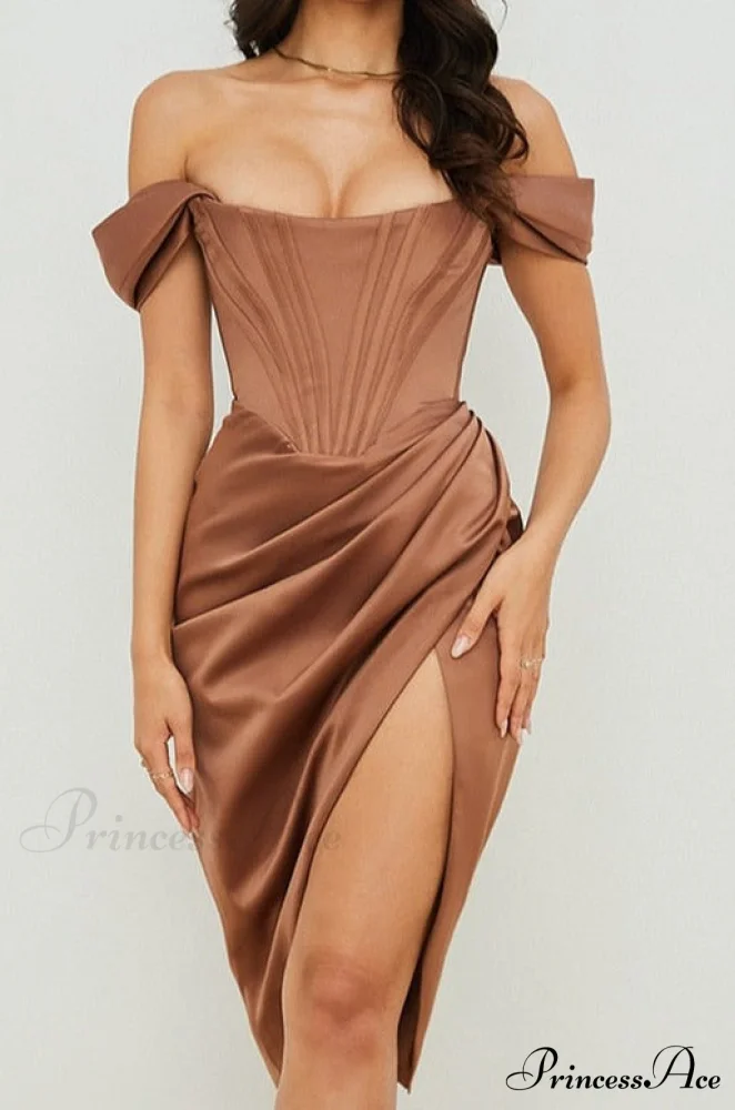 Party Midi Evening Bodycon Cb Women Celebrity Club Gown Gown of House Satin Dress - Image 8